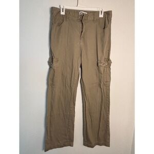 S.O.N.G. Tan Khaki Cargo Pants Womens Size 17/33‎ Straight Leg Cotton Casual